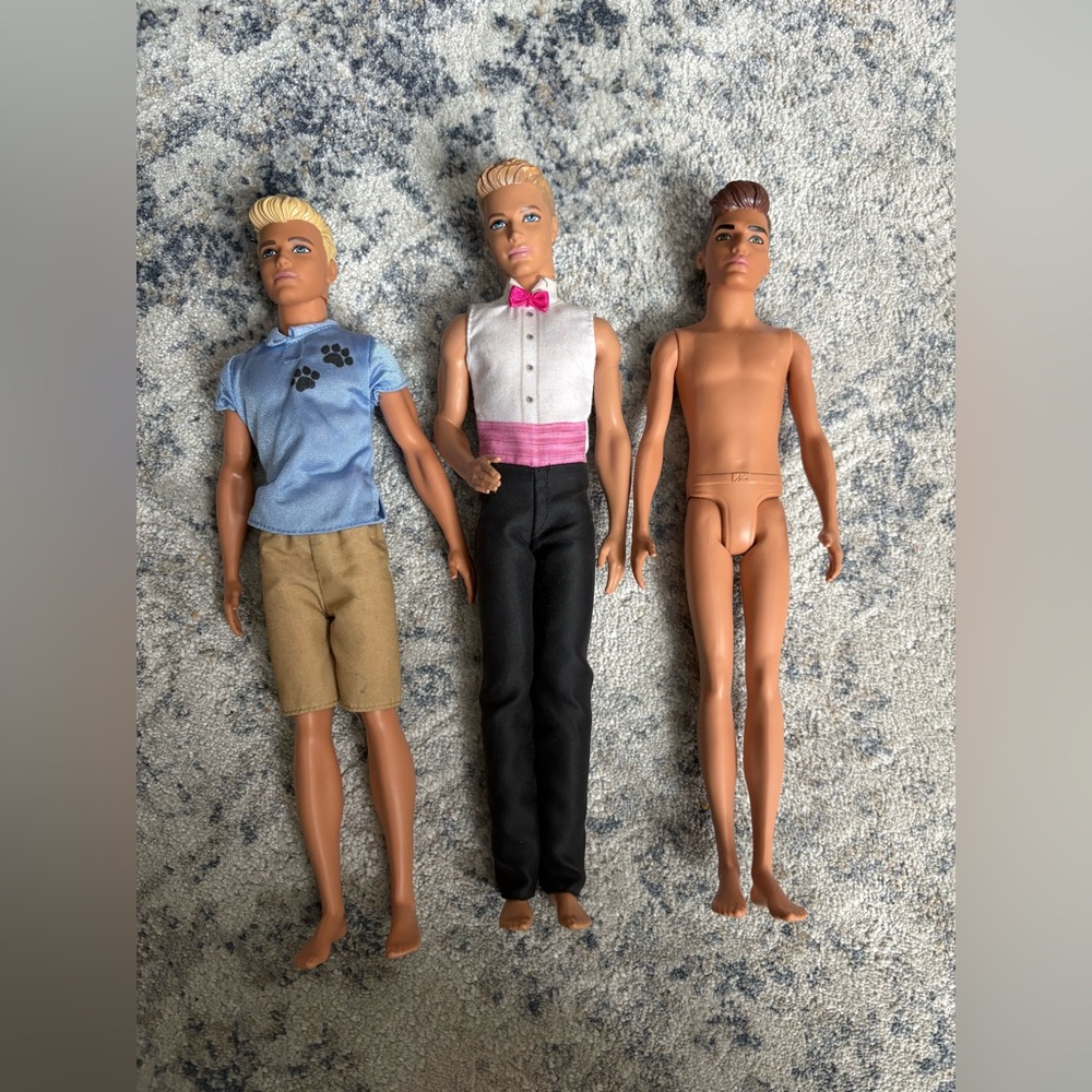Barbie Ken dolls - lot of 3 EUC